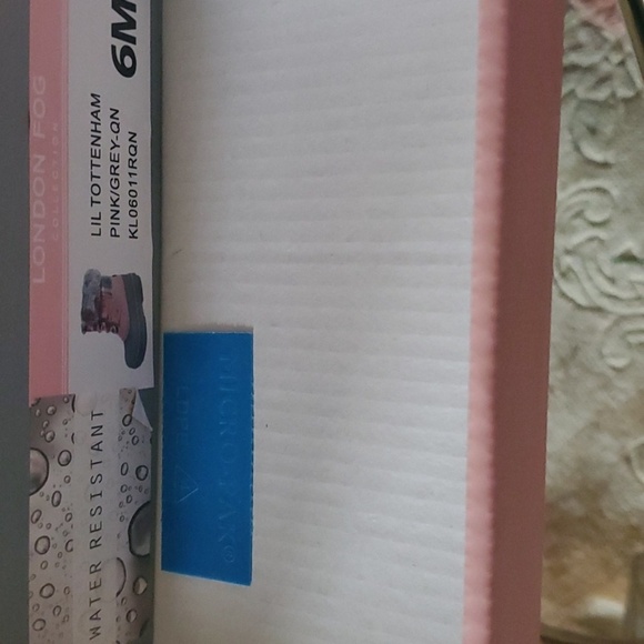 London Fog shoes girls size 6M Lil Tottenham pink / grey boots water res… - Picture 9 of 13